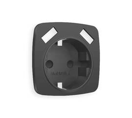 Лицевая панель для розетки с/з со шторками 2USB A+A Ambrella Volt Omega OP9090