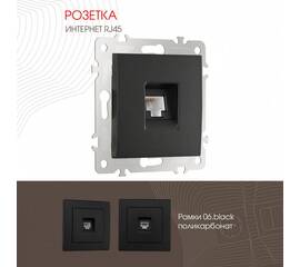 Розетка RJ45 Arte Milano 206.45-1.black