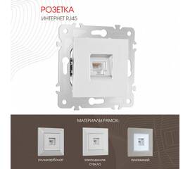 Розетка RJ45 Arte Milano 203.45-1.silver