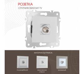 Розетка спутниковая SAT TV Arte Milano 203.42-1.silver