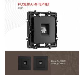 Розетка RJ45 Arte Milano 217.45-1.black