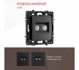 Розетка RJ45 Arte Milano 217.45-2.black