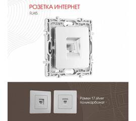 Розетка RJ45 Arte Milano 217.45-1.silver