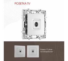 Розетка TV Arte Milano 217.43-1.silver