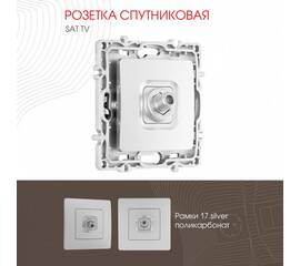 Розетка спутниковая SAT TV Arte Milano 217.42-1.silver