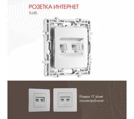 Розетка RJ45 Arte Milano 217.45-2.silver