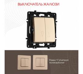 Выключатель жалюзи Arte Milano 217.38-2.shampan
