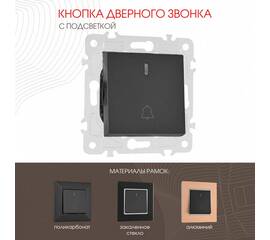 Кнопка дверного звонка с подсветкой Arte Milano 203.37-1.black