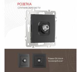 Розетка SAT TV Arte Milano 206.42-1.black