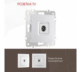 Розетка TV Arte Milano 206.43-1.silver