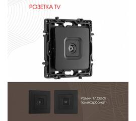 Розетка TV Arte Milano 217.43-1.black