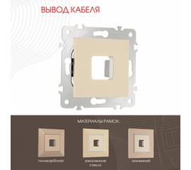 Вывод кабеля Arte Milano 203.49-1.shampan