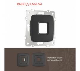Вывод кабеля Arte Milano 205.49-1.black