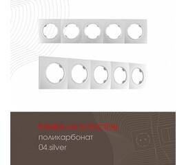 Рамка пятиместная Arte Milano 502.04-5.silver
