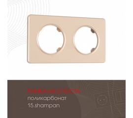 Рамка двухместная Arte Milano 502.15-2.shampan