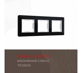 Рамка трехместная Arte Milano 503.14-3.black