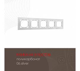 Рамка пятиместная Arte Milano 503.06-5.silver