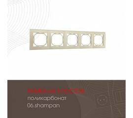 Рамка пятиместная Arte Milano 503.06-5.shampan