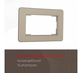 Рамка для двойной розетки Arte Milano 502.16-double.shampan