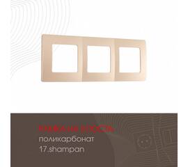 Рамка трехместная Arte Milano 517.17-3.shampan