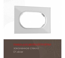 Рамка для двойной розетки Arte Milano 502.01-double.silver