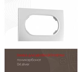 Рамка для двойной розетки Arte Milano 502.04-double.silver