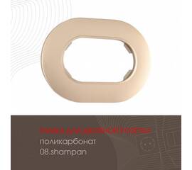 Рамка для двойной розетки Arte Milano 502.08-double.shampan