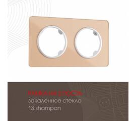 Рамка двухместная Arte Milano 502.13-2.shampan