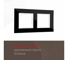 Рамка двухместная Arte Milano 503.02-2.black
