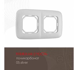 Рамка двухместная Arte Milano 505.05-2.silver