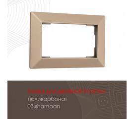 Рамка для двойной розетки Arte Milano 503.03-double.shampan