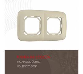 Рамка двухместная Arte Milano 505.05-2.shampan