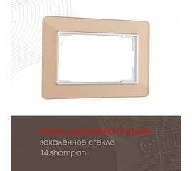 Рамка для двойной розетки Arte Milano 503.14-double.shampan