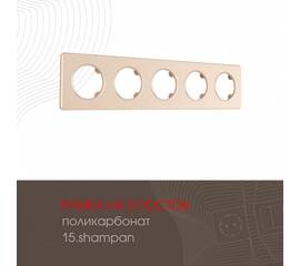 Рамка пятиместная Arte Milano 502.15-5.shampan