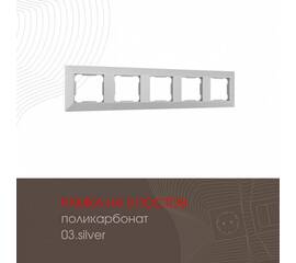 Рамка пятиместная Arte Milano 503.03-5.silver