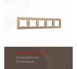 Рамка пятиместная Arte Milano 503.03-5.shampan
