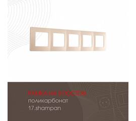 Рамка пятиместная Arte Milano 517.17-5.shampan
