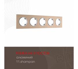 Рамка пятиместная Arte Milano 502.11-5.shampan