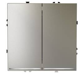 Выключатель двухклавишный с подсветкой Voltum S70 VLS020204