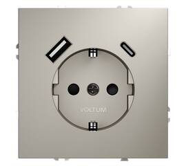 Розетка с USB, A+C Voltum S70 VLS040503