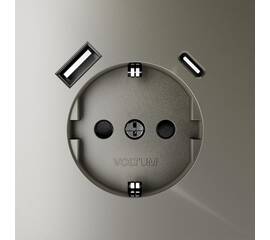 Розетка с USB, A+C Voltum S70 VLS040504