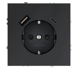 Розетка с USB, A+C Voltum S70 VLS040507