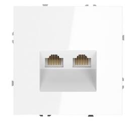 Розетка компьютерная двойная Voltum S70 VLS060201