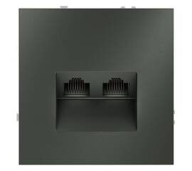Розетка компьютерная двойная Voltum S70 VLS060206
