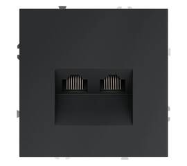Розетка компьютерная двойная Voltum S70 VLS060207
