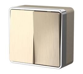 Выключатель двухклавишный Werkel Gallant шампань рифленый W5020010 4690389164149