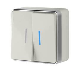 Выключатель двухклавишный с подсветкой Werkel Gallant слоновая кость W5020103 4690389164187