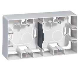 Коробка для накладного монтажа 2-постовая Legrand Etika белая 672530