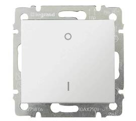 Выключатель одноклавишный трехполюсный Legrand Valena 10A 400V белый 774403