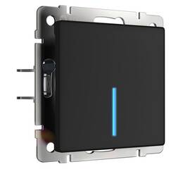 Сенсорный выключатель одноклавишный Wi-Fi Werkel с подсветкой черный W4510108 4690389171253
